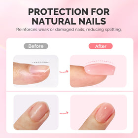 MelodySusie texture swipe on nail showing self-leveling gel for smooth finish