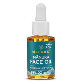 MELORA front bottle showing elegant label and travel-ready design benefit is clear branding