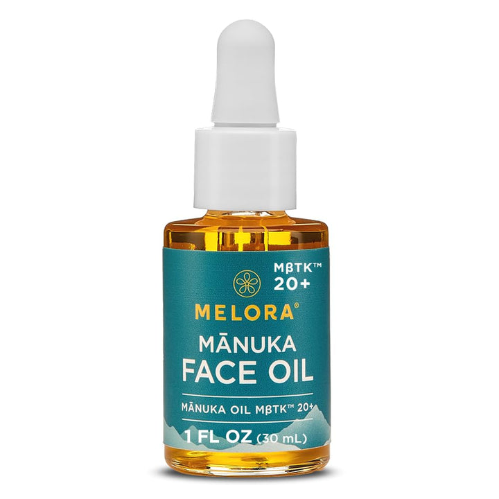 MELORA front bottle showing elegant label and travel-ready design benefit is clear branding