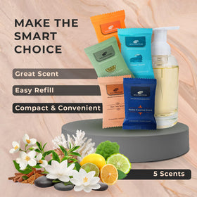 MELTINGTABS foaming dispenser in bathroom lifestyle setting showing aesthetic appeal