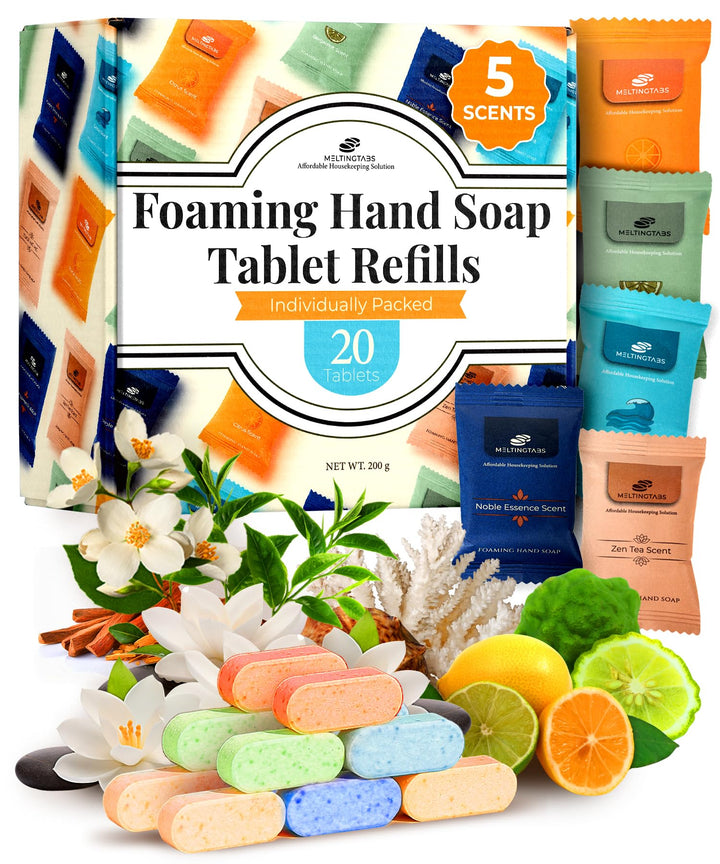 MELTINGTABS front packaging showing variety pack and eco benefits