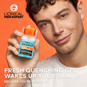 MEN EXPERT texture close-up of cooling gel showing lightweight hydration