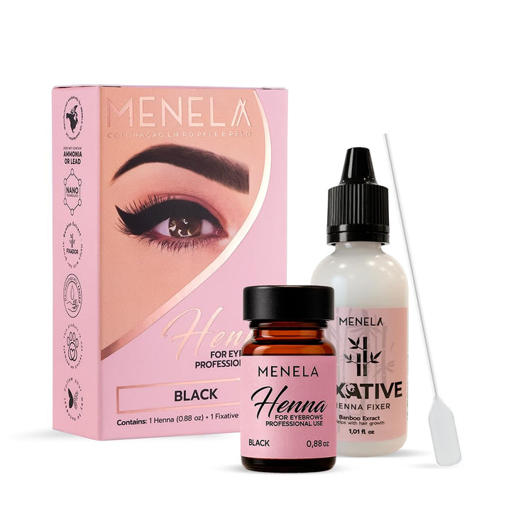 Menela front packaging showing kit and benefits for easy home tinting