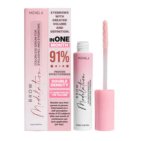 Menela front packaging showing compact 3.9 mL tube and label benefit