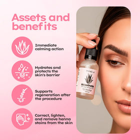 MENELA 30 ml bottle in hand to show compact size and salon-ready portability