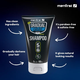 MENFIRST before and after subtle darkening comparison demonstrating gradual results