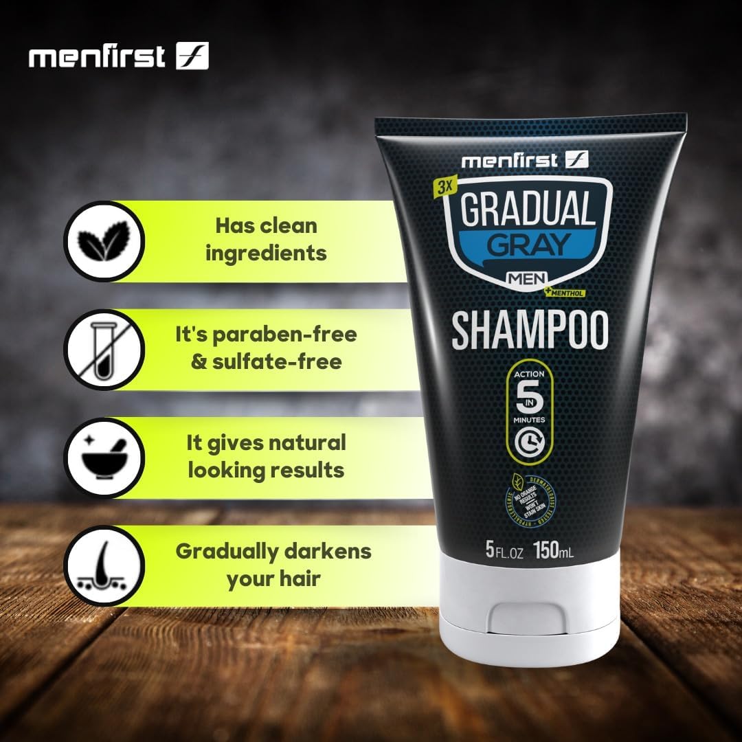 MENFIRST back label with ingredients and instructions, highlights transparency