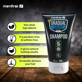 MENFIRST back label with ingredients and instructions, highlights transparency