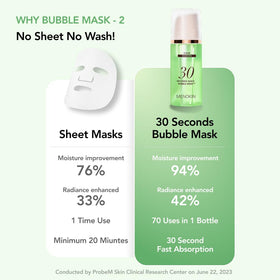 Menokin serum applied on hand demonstrating gentle bubbly massage benefit