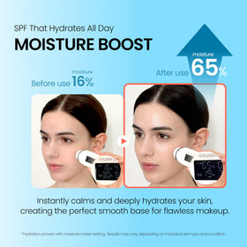 MENOKIN in a morning routine scene offering hydrated, dewy look