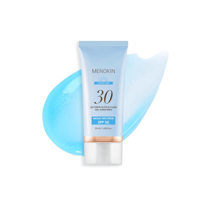 MENOKIN front packaging showing tube and SPF 50 benefit
