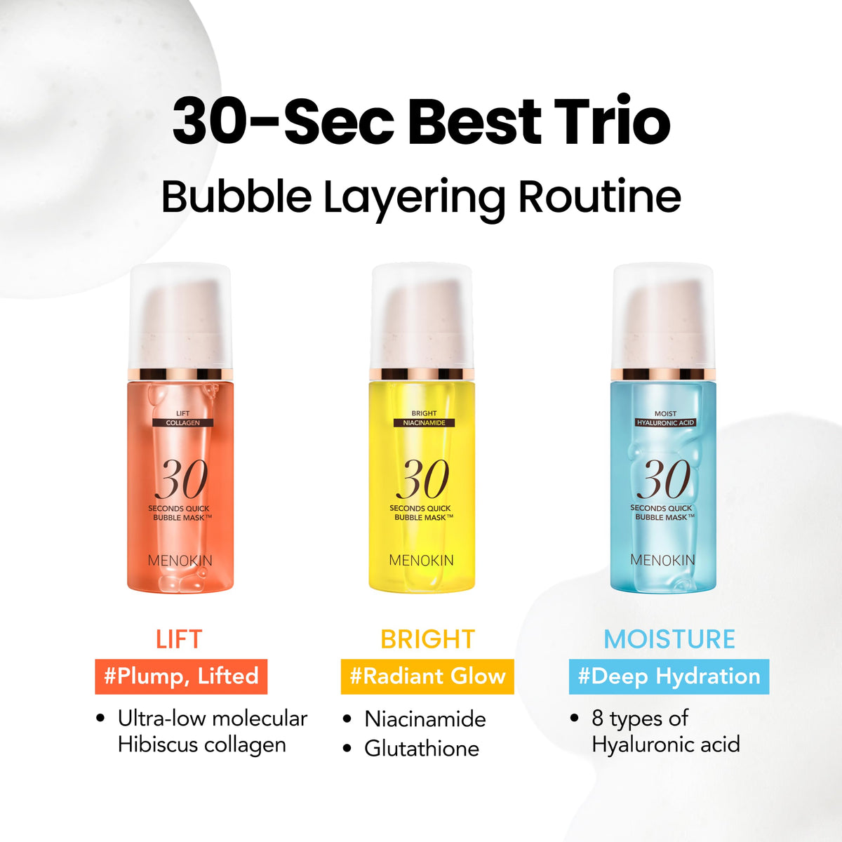 MENOKIN pump dispenser close-up illustrating easy, controlled foam delivery