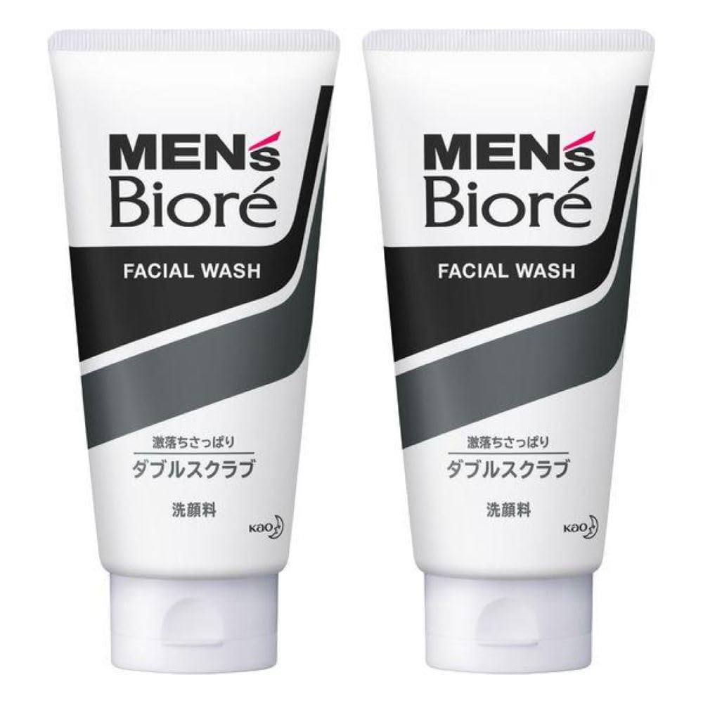 メンズビオレ front packaging showing twin 130g tubes and benefits