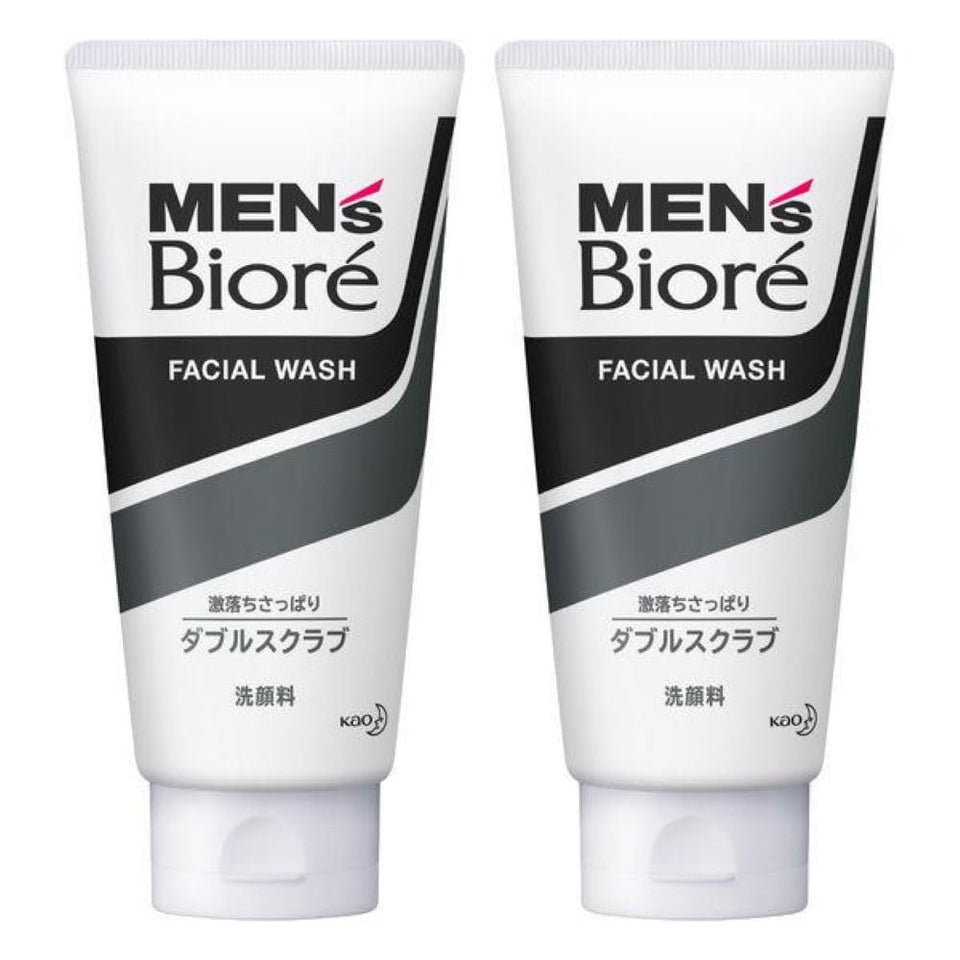 メンズビオレ front packaging showing twin 130g tubes and benefits