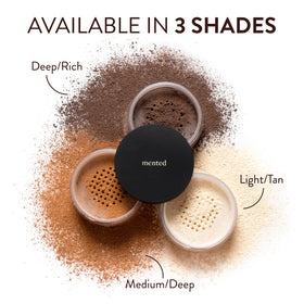 Mented compact in hand demonstrating portable size and on-the-go convenience