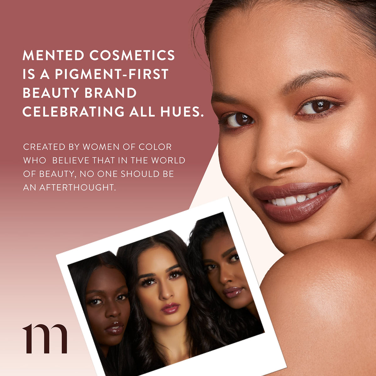 Mented powder application on model illustrating oil control and natural matte