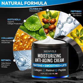 Menvils applying cream on hand to show easy absorption and hydration benefit