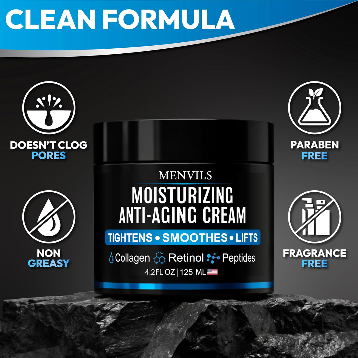 Menvils on bathroom shelf in lifestyle setting suggesting daily routine use