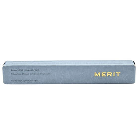 Merit brow 1980 front packaging showing product and shade taupe, clean design and clarity