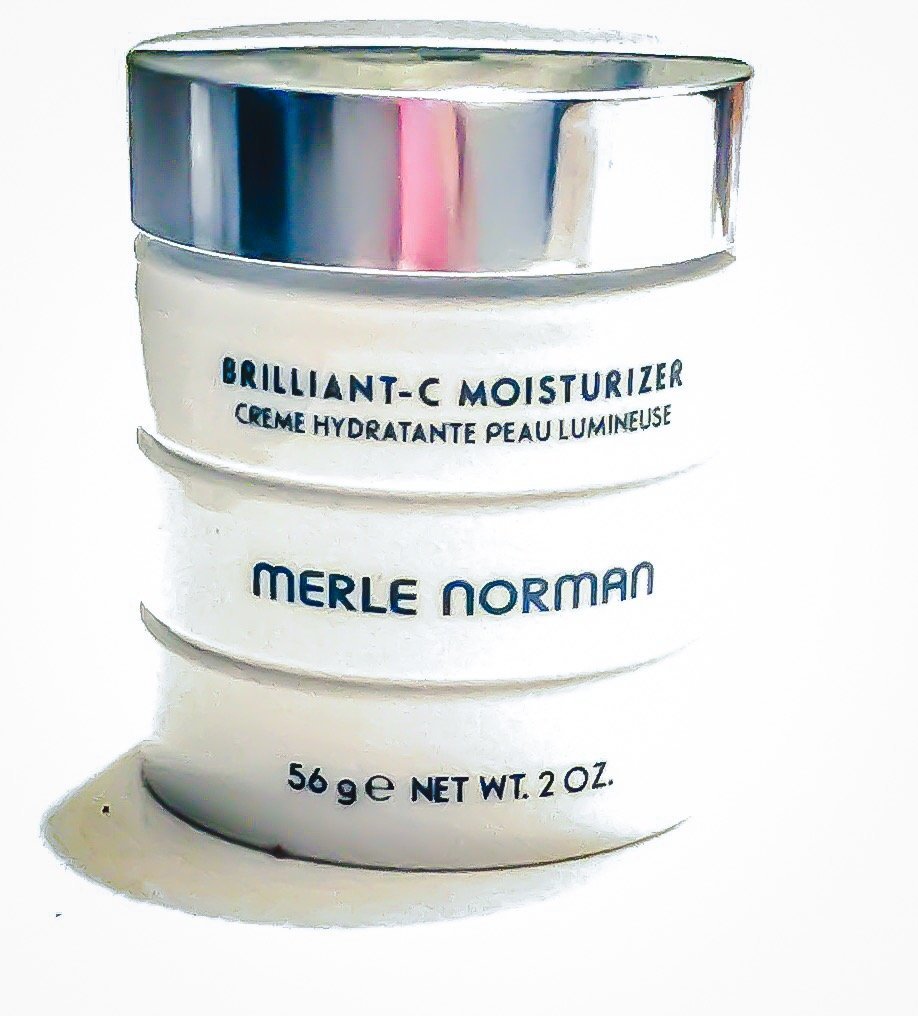 Merle Norman Brilliant-C front packaging showing jar and label, highlights hydrating brightening benefit