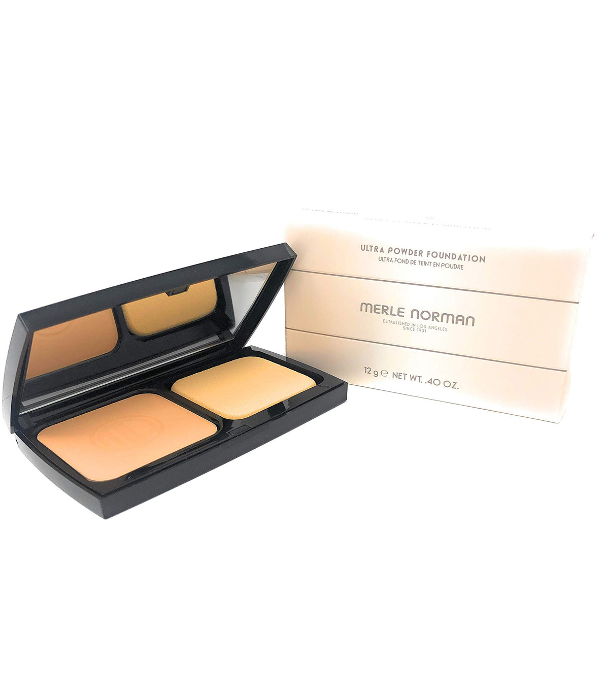 Merle Norman powder close-up texture highlighting ultra-fine, oil-absorbing finish