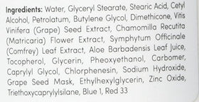 Merlot product with red grape seed extract emphasizing antioxidant skin benefits