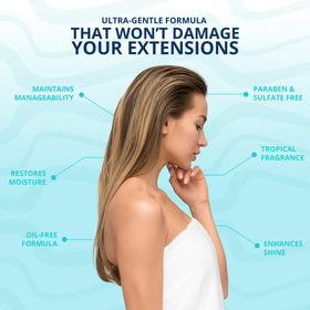 Mermaid Extension Care back label highlighting ingredient list for informed use