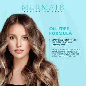 Mermaid Extension Care duo inside travel pouch convenient for on-the-go care