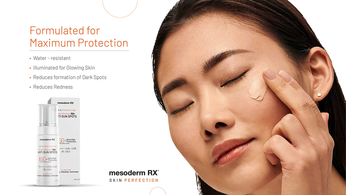 Mesoderm RX worn under makeup showing a natural finish