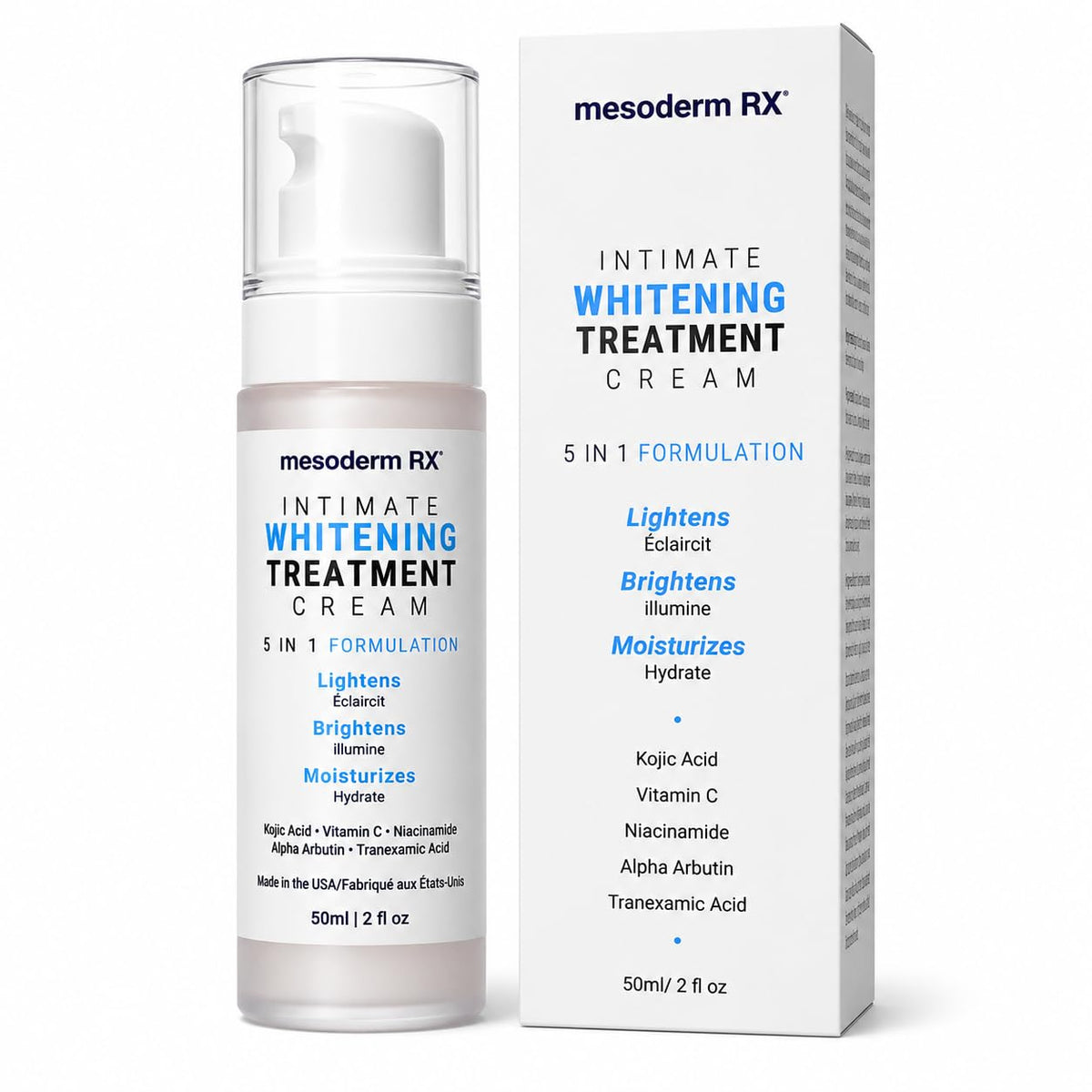 Mesoderm RX cream texture close-up showing lightweight, non-greasy feel
