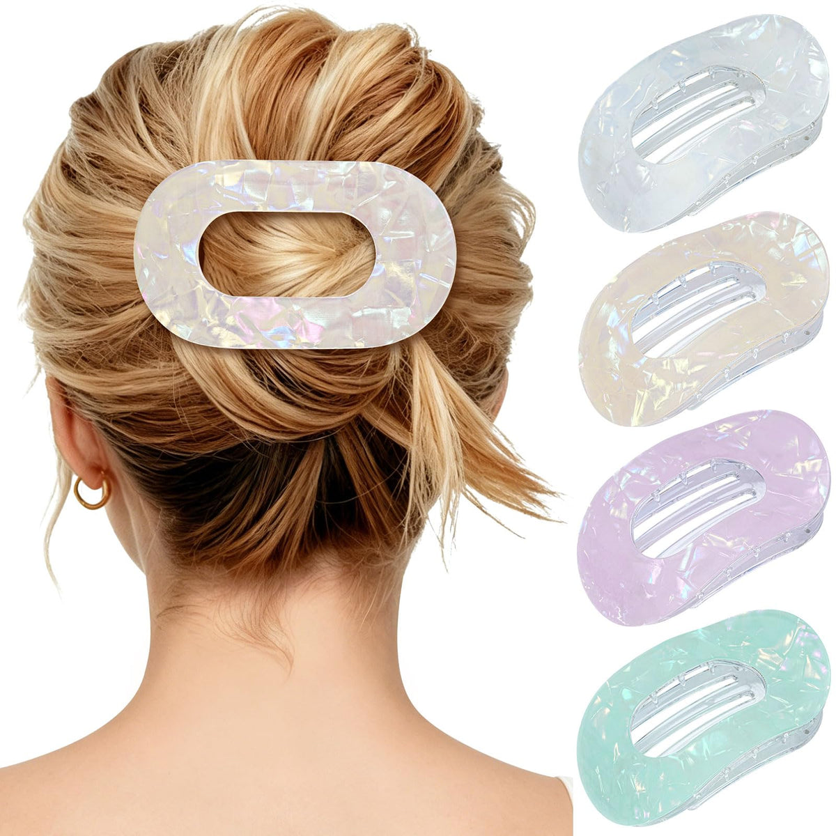 Mesovor front pack view showing four mermaid clips and clear benefit of variety