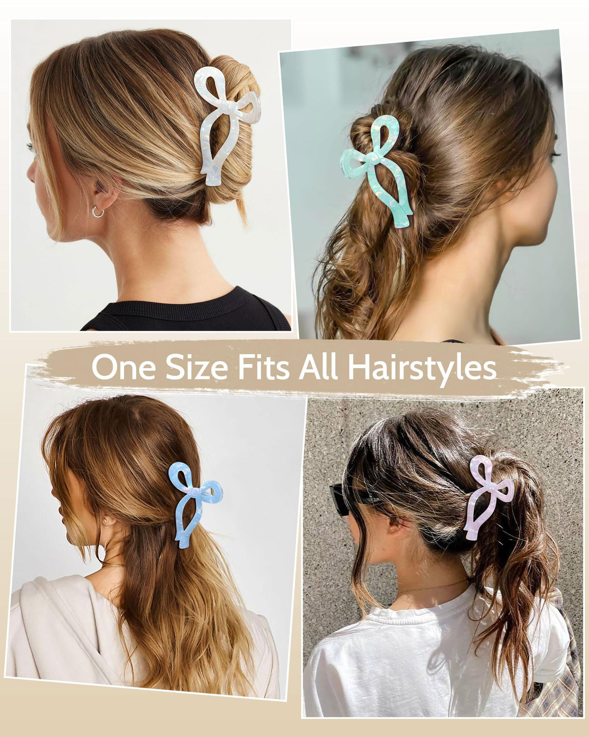 Mesovor clip securing a thick ponytail to prevent slipping