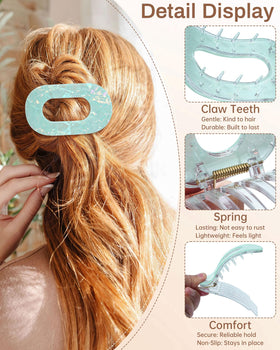Mesovor clip securing hair while driving for hands-free comfort benefit