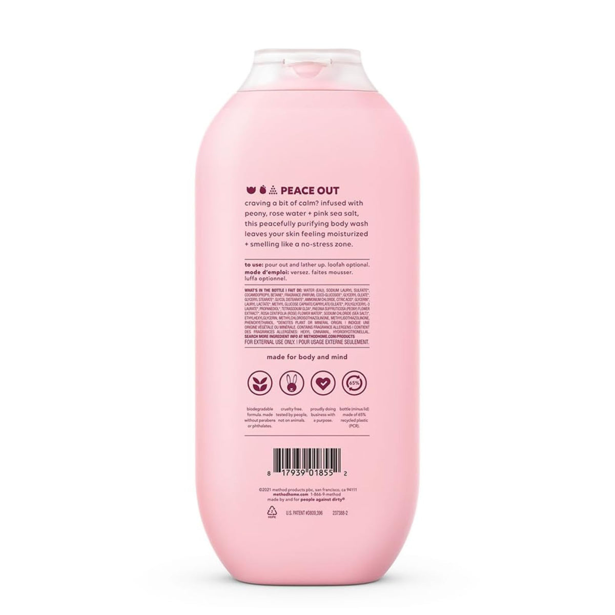 Method Berry Balance front label highlighting berry blend and moisturizing benefit