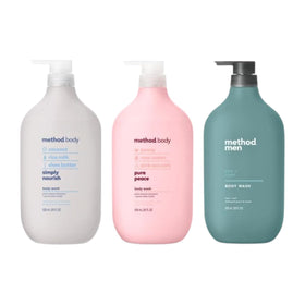 Method trio front packaging showing all three scent bottles and benefits