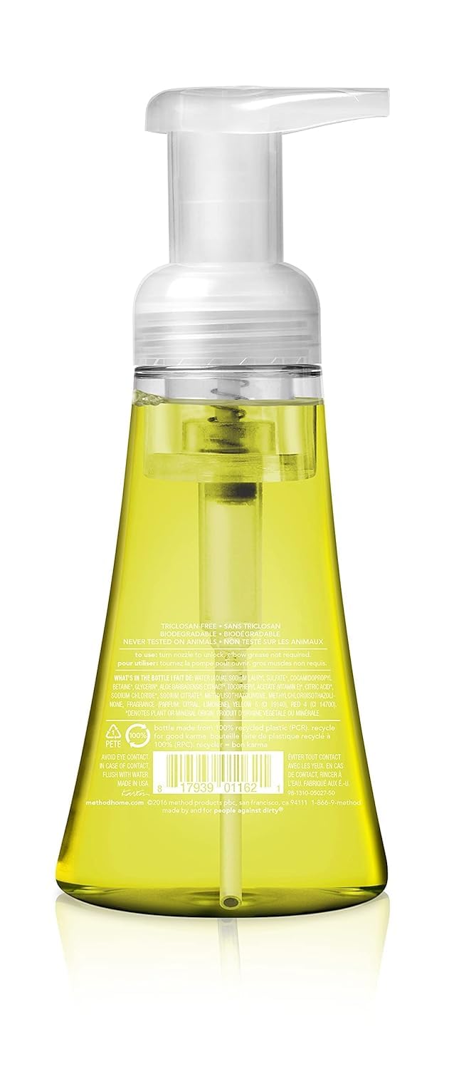 Method bottles lined up showing Sea Minerals Waterfall Lemon Mint for easy choice