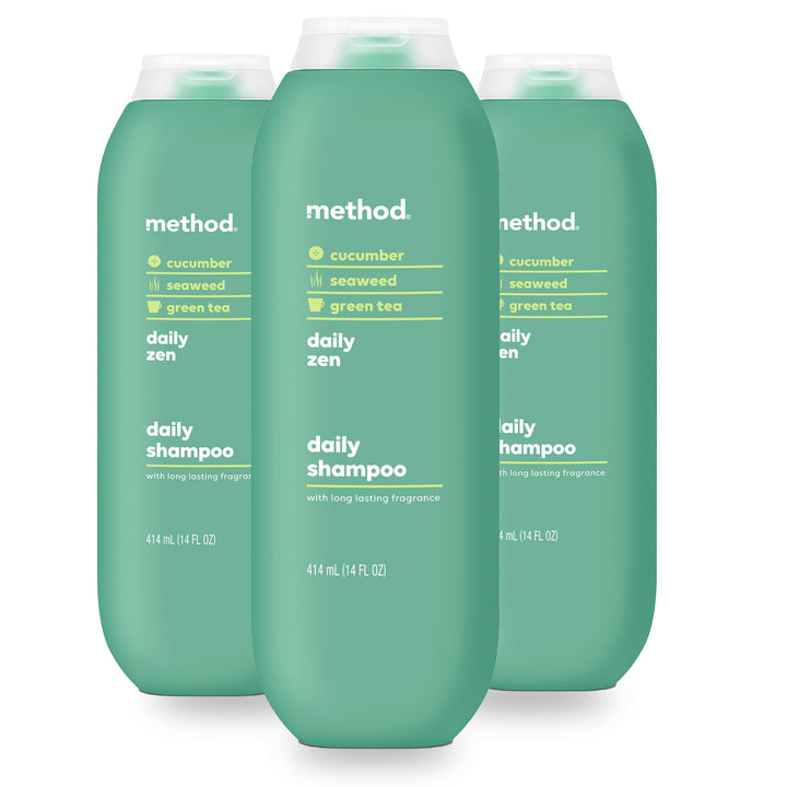 Method front packaging showing bottle and label for quick identification and benefit