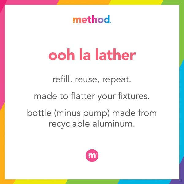 Method foam closeup on hand showing plush lather and gentle cleansing benefit