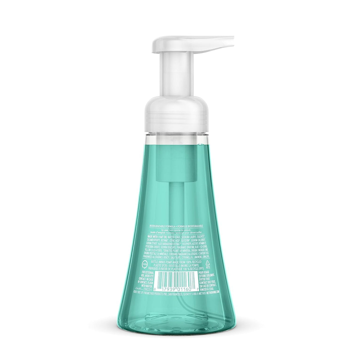 close-up of Method foam texture showing airy lather that rinses clean