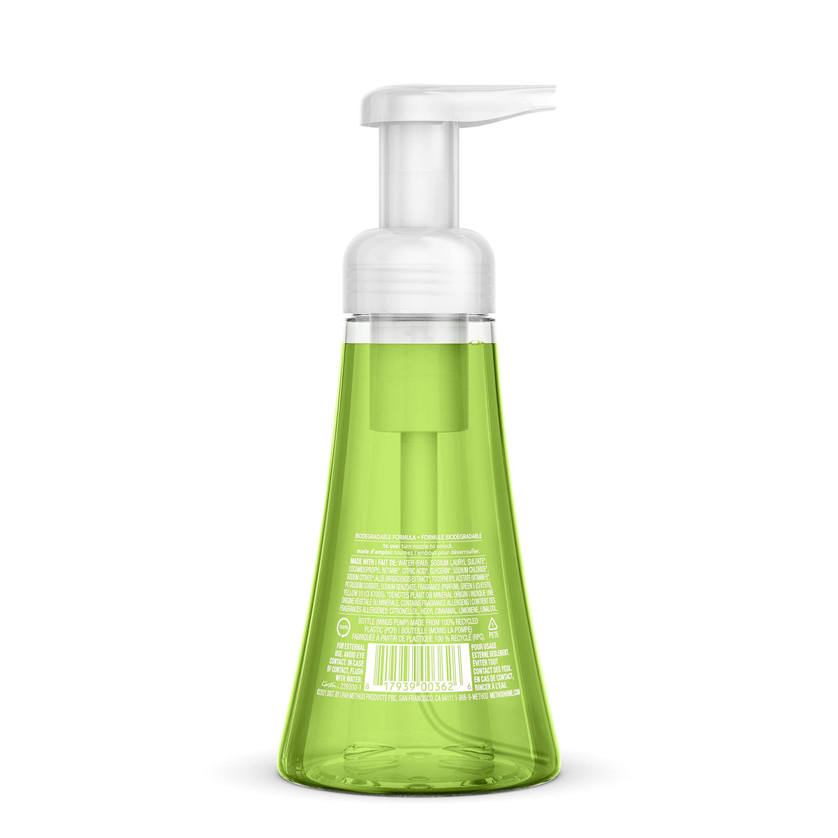 Method pump close-up demonstrating easy one-touch dispensing benefit