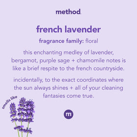 Method foam texture on hand illustrating airy lather and quick, even coverage benefit