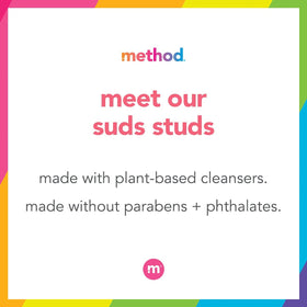 Method hand wash in use at sink showing clean hands and pleasant scent experience