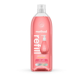 Close-up of Method gel texture demonstrating smooth lathering benefit