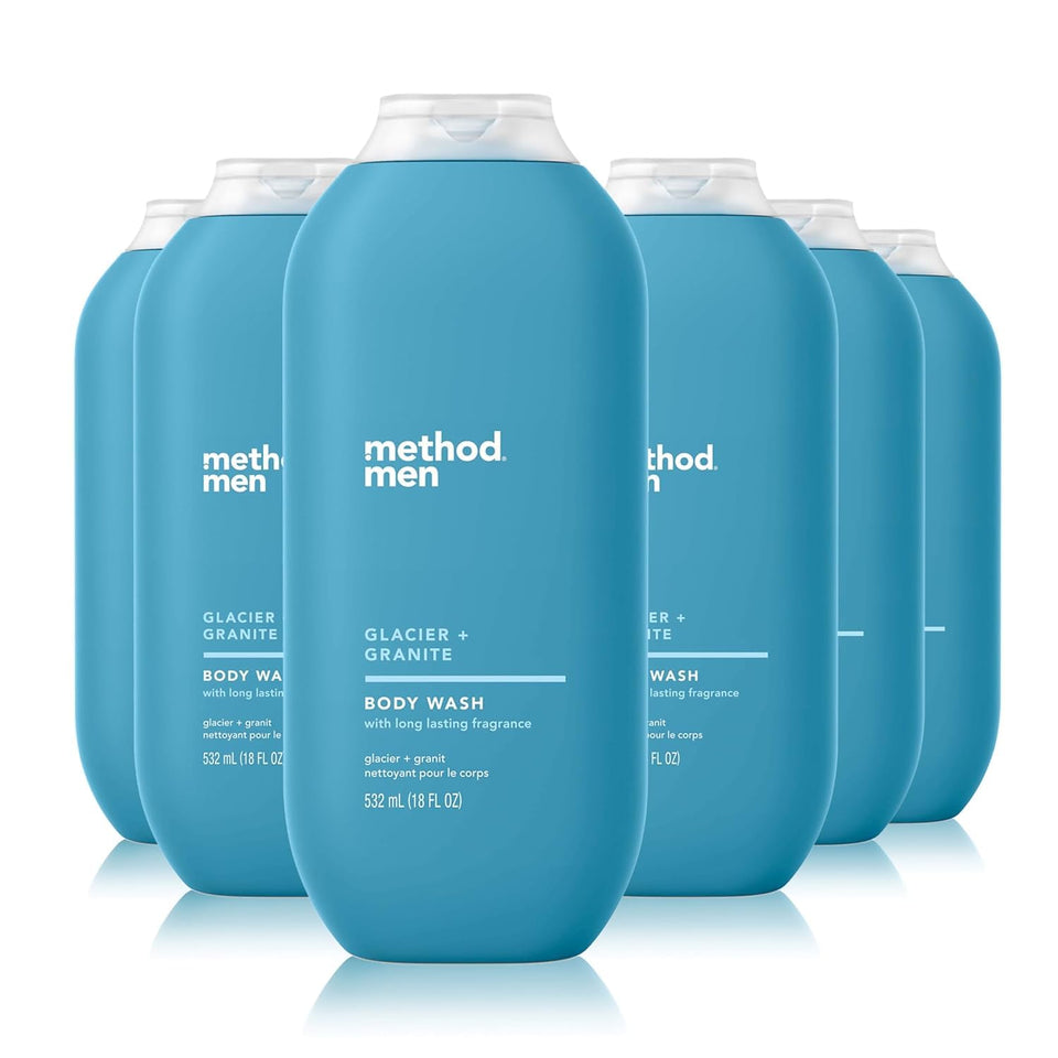 Method bottle front packaging showing label and crisp scent benefit