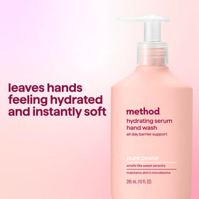 Method bottle with recycled-plastic badge emphasizes sustainable packaging benefit
