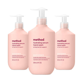 Method front packaging showing bottle and Pure Peace label for calm scent