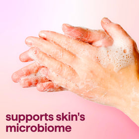 Method texture on palm demonstrates lightweight hydration and quick absorption
