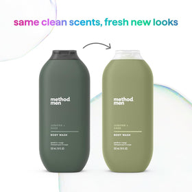 Method in-shower use with loofah showing effortless daily cleansing