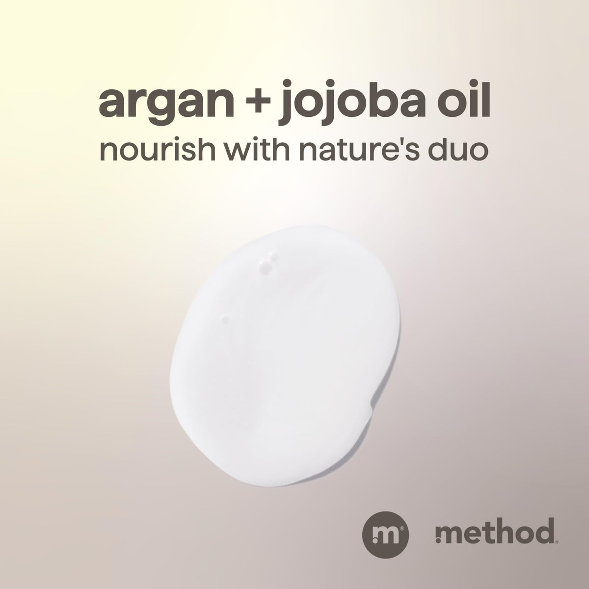 Method men argan and jojoba oils closeup highlighting smoothing benefits