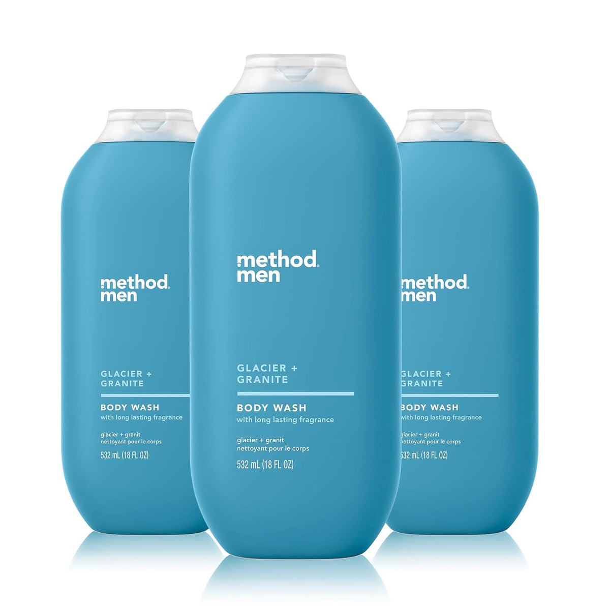 Method men front packaging showing bottle and label benefit invigorating scent